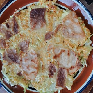 豚肉のうどんスープお好み焼き